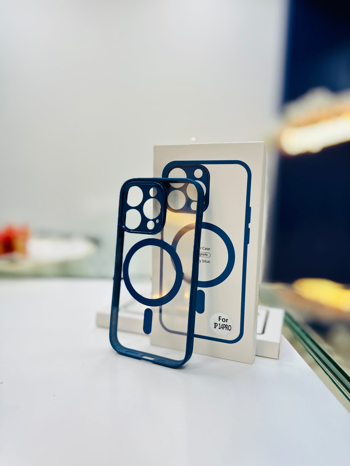 Navy Blue iPhone 14 pro MagSafe case